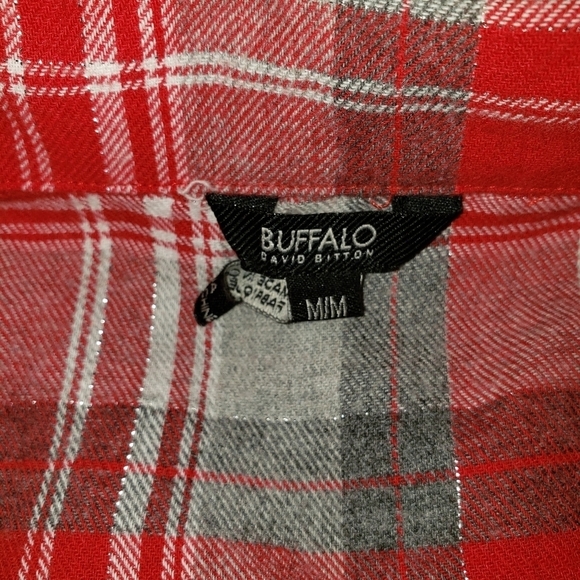 Buffalo David Bitton Button up Plaid Shirt Tunic Size  M - Picture 5 of 13